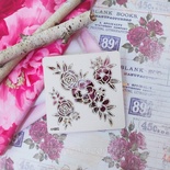 Чипборд набір Півонії від WOODchic, 10x10см