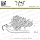 Акриловый штамп Lesia Zgharda SR229 Christmas on sleighs, размер 9х4.3 см