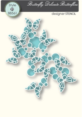 Маска від Memory Box - Stensils - Delicate Butterflies