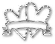 Ножі від Memory Box - Dies-Double Heart Banner