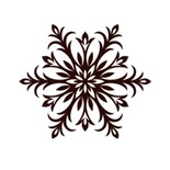 Акриловий штамп Christmas Stamp SR065 Сніжинка, розмір 5х4,3 см