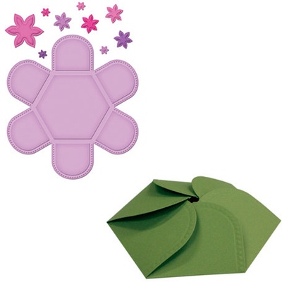 Ніж для вирубки від Spellbinders - Hexagon Petal Envelope - Ніж для заготовки конверту