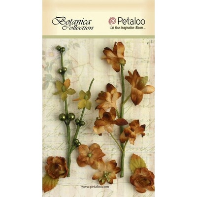 Набір об’ємних квітів Petaloo - Floral Ephemera - Brown