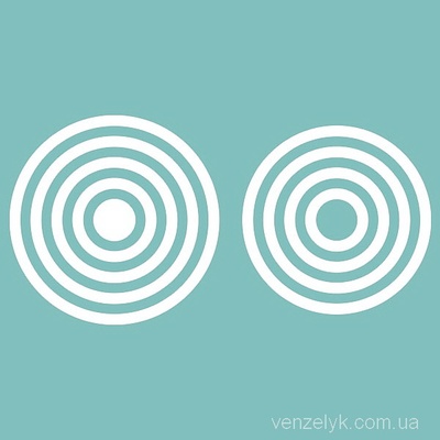 Чипборд від Вензелик - Набір кружечків, від 12 до 40 мм, розмір: від 12 до 40 мм