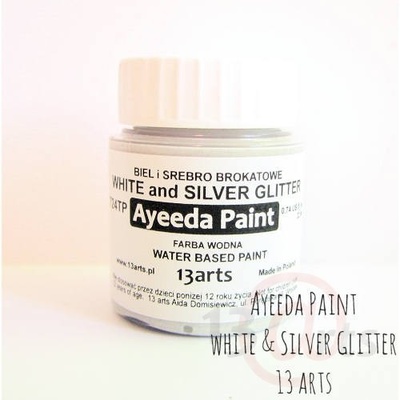 Фарба 13arts - Ayeeda Paint - White & Silver Glitter