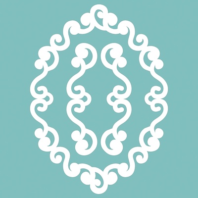 Чипборд від Вензелик - Набір рамочка + вензельки 09, розмір: 48*66 мм