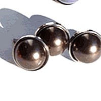 Набор брадсов Eyelet Outlet - Pearl Brads Silver Edge Espresso, цвет темно-коричневый (эспрессо), в серебристой оправе, 12 мм, 10 штук