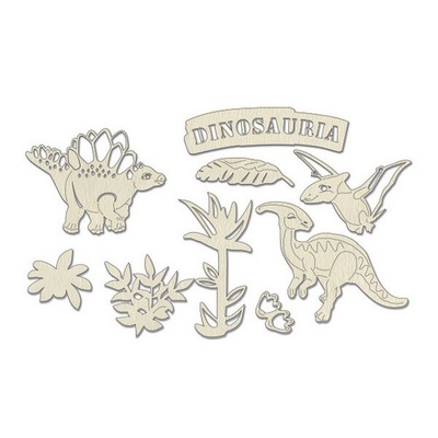 Набір чіпбордів Dinosauria 10x15см 680, колір молочний, ТМ Фабрика Декору
