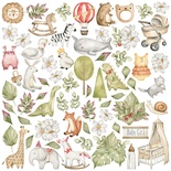 Аркуш з картинками для вирізання Boho Baby Girl 30,5x30,5см, ТМ Фабрика Декору