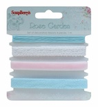 Набор декоративных лент от Scrapberry's - Розы, 4 шт. по 1 м