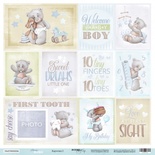 Аркуш односторонній Scrapmir — Карточки 2 ENG з колекції Mommy's Hero, 30x30 см