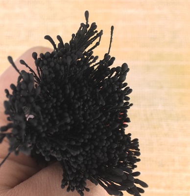 Тайские тычинки супер-мелкие, цвет черный, в пучке 46-52 шт.