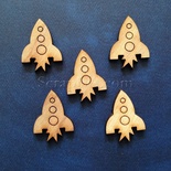 Деревʼяна фігурка WOOD-009 - Ракета, 1 штука