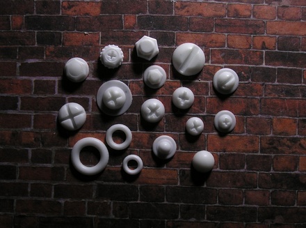 Пластиковое украшение от Е.В.A - Набор болтиков, 17 шт.