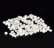 Напівперлинки, 4 мм, колір молочний, 10 шт.