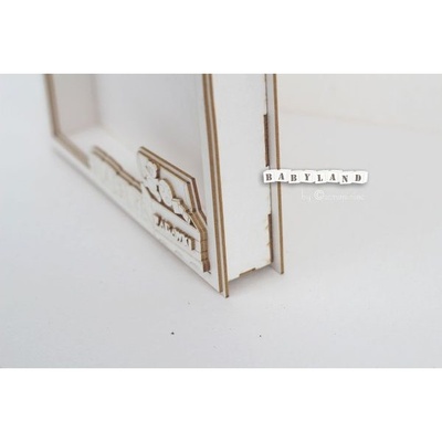 Заготовка з чіпборду Scrapiniec - об’ємна рамка (шадоу-бокс) МАЛЫШ (рос), 15x15см