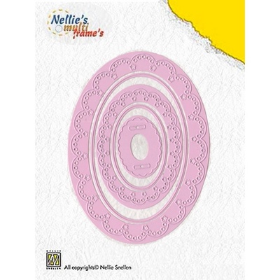 Лезвие Nellie Snellen Multi Frame Dies - Decorative Oval (set of 5)
