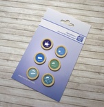 Епоксидні наліпки від Євгенія Курдібановська ТМ "Хлопчик" в Деревʼяній оправі, діаметр фішки 2см