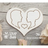 Чипборд ScrapBox - Силуети в серці №1