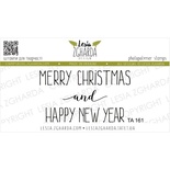 Акриловый штамп Lesia Zgharda TA161 Merry Christmas and Happy New Year, размер 9х3 см