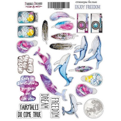 Набір наліпок Enjoy freedom, ТМ Фабрика Декору
