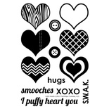 Набір акрилових штампів Technique Tuesday - Puffy Hearts