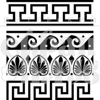 Штамп від ПСК - Греція. Орнаменти, 5х5.8 см