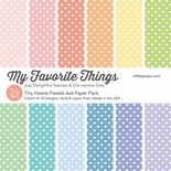 Набор бумаги My Favorite Things - Tiny Hearts Pastels Paper Pack, размер 15х15 см, 24 листа.