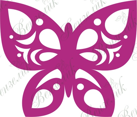 Чипборд від Вензелик - Метелик 0 1, розмір: 40*46 мм