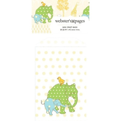 Конвертик Webster's Pages - Bulk Mini Bag Large Large Elephants, розмір 10 x7 см, 1 шт.