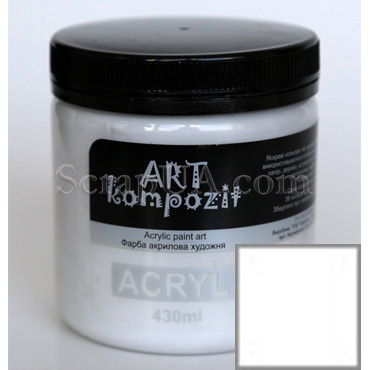 Фарба акрилова ART Kompozit 018 білила титанові, 430 мл