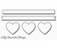 Лезвие My Favorite Things - Die-namics Hearts in a Row - Horizontal