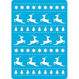 Трафарет - Фабрика Декору - Різдвяні олені, 15см х 20см