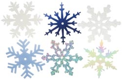 Сніжинки з пластику Creative Impressions - Large Shimmer Snowflakes, 50 штук