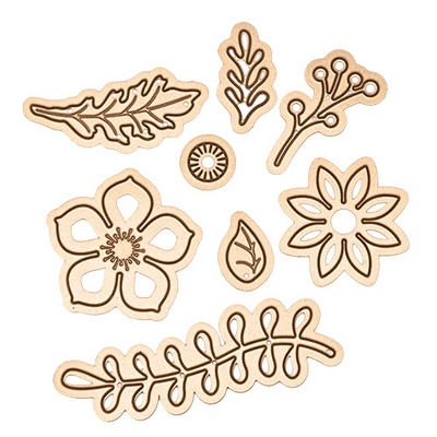 Ножи от Spellbinders - Floral Four Die Set - Small Die of the Month Club