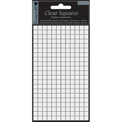 Прозрачные клеевые квадратики, маленькие - Dovecraft Small Clear Adhesive Squares