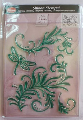 Штамп силиконовый от Viva Decor -Цветочный узор