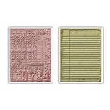 Папки для тиснения от Sizzix - Texture Fades Embossing Folders 2PK - Collage & Notebook Set, 2 шт.