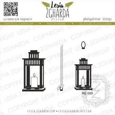 Набор акриловых штампов Lesia Zgharda Підсвічники RE089, 4 шт