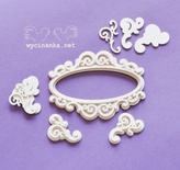 Чипборд Wycinanka - BACK TO THE VINTAGE - Рамка, візерунок 2 та декоративні кутики