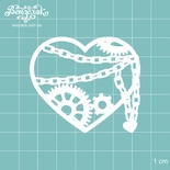 Чипборд від Вензелик - Серце Стімпанк 02, розмір: 5,1x5,8 см