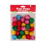 Помпони SANTI з люрексом кольорові 25мм 50 шт.