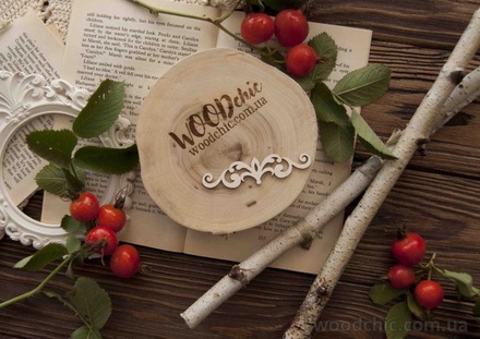 Чипборд от WOODchic - Вензель, 7.5х2 см