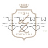 Набор акриловых штампов Lesia Zgharda F121 ГІРЛЯНДИ, 3 штуки, ширина 7.8 см.