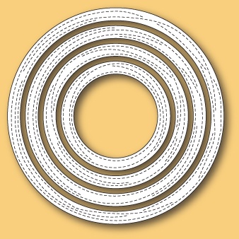 Ножі для вирубки від Memory Box - Wrapped Stitched Circle Frames