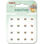 Набір перлинних брадс "Забава", блакитний, зелений, бежевий, 16 шт.