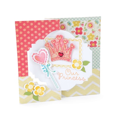 Ніж для вирубки і штампи Sizzix - Framelits Die Set w/Stamps - Princess, 8 шт.