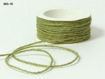Джутовий шнур Twisted Burlap - Olive, 1 мм, колір: салатовий, 90 см