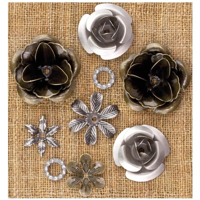 Металлические украшения Prima - Finnabair Vintage Mechanicals Metal Trinkets - Roses