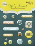Набір епоксидних наліпок Scrapmir - Let's Travel (eng), 16 штук